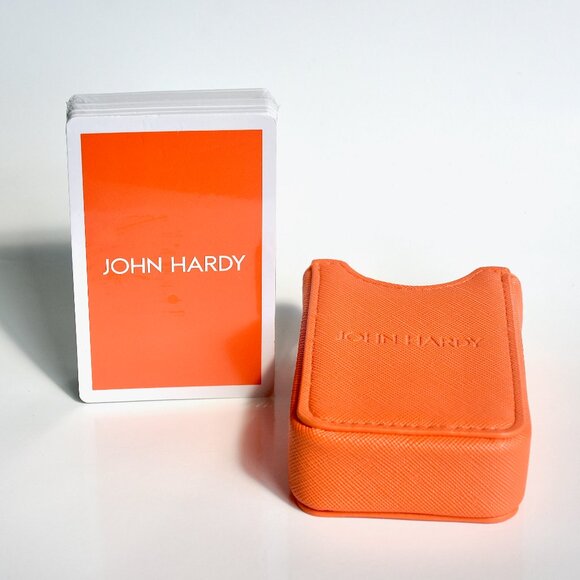 John Hardy Leather Case Playing Card Poker Deck Player's Board Game - Picture 3 of 4